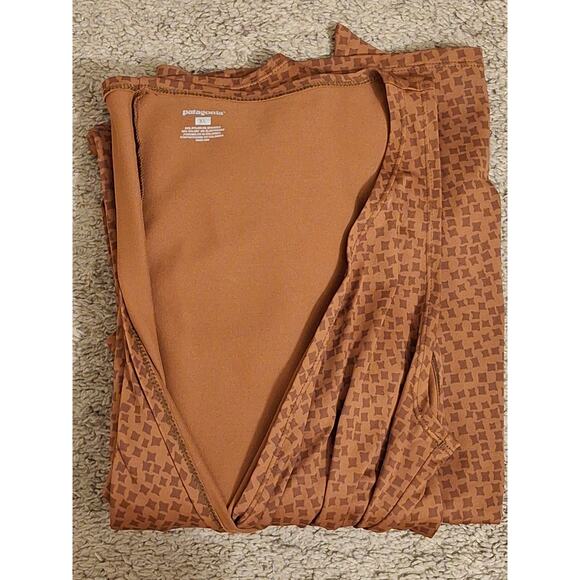 Patagonia Women's Brown Cheetah Print Sleeveless Wrap Dress Size XL - Picture 7 of 7